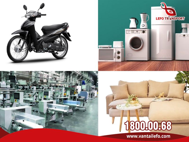 Hàng cồng kềnh thường là xe máy, đồ nội thất, tủ lạnh,...