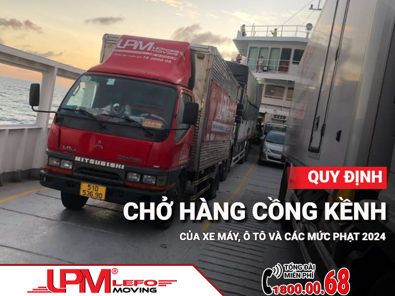 Quy định chở hàng cồng kềnh của xe máy, ô tô và các mức phạt 2024